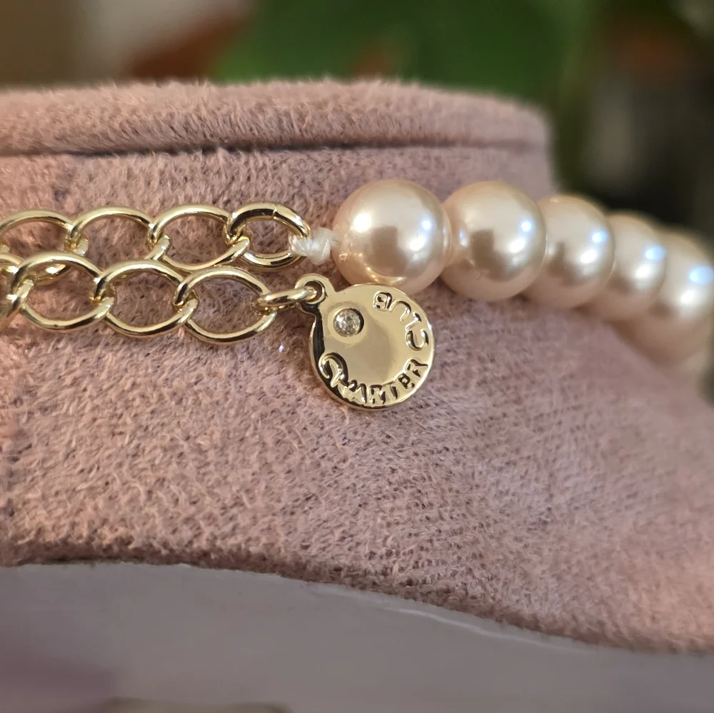 Charter Club Gold-Tone Pearl Necklace And Braclet Set - Picture 8 of 9